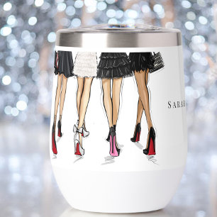 New York City Bachelorette Fashion Custom Chic Thermal Wine Tumbler