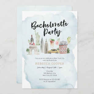 New YorK City Bachelorette Party invitation