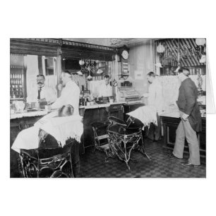 New York City Barber Shop, 1895