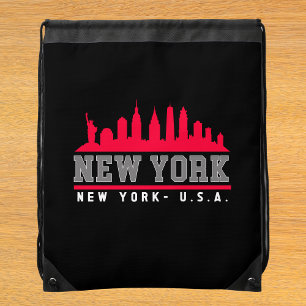 New York City Beautiful Skyline Drawstring Bag