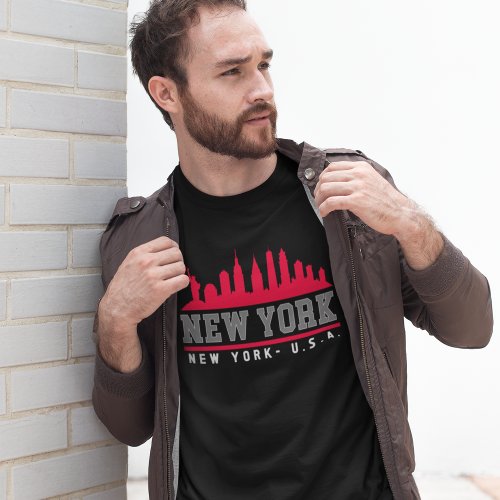 New York City Beautiful Skyline T_Shirt