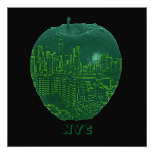 New York City big apple blend image Photo Print