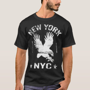 New York City Big Apple Eagle Vintage Retro NYC Si T-Shirt