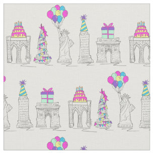 New York City Birthday Party NYC Landmarks Fabric
