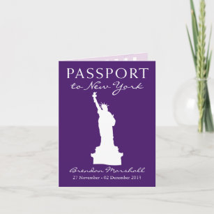 New York City Birthday Passport Invitation