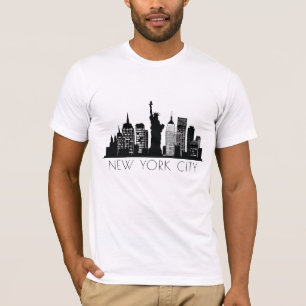 New York City Black And White Silhouette T-Shirt