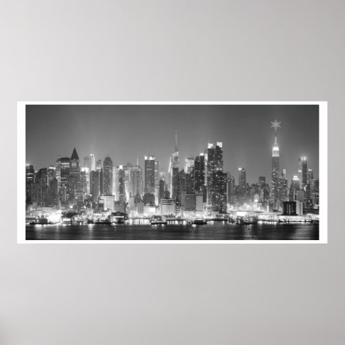 New_York City Black  White Photo Poster