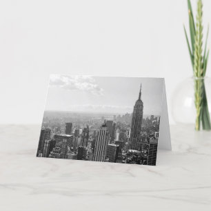 New York City Black & White Vintage Holiday Card