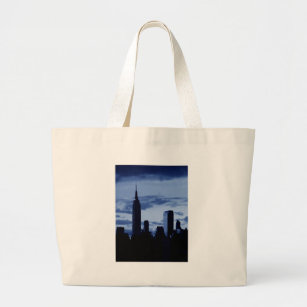 New York City & Blue Night Large Tote Bag