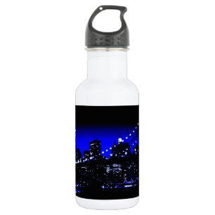 New York City & Blue Night Stainless Steel Water Bottle