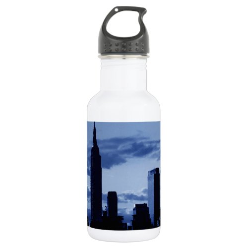 New York City  Blue Night Water Bottle