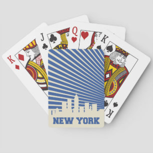 New York City Blue Poker Cards