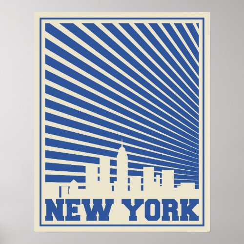 New York City Blue Poster