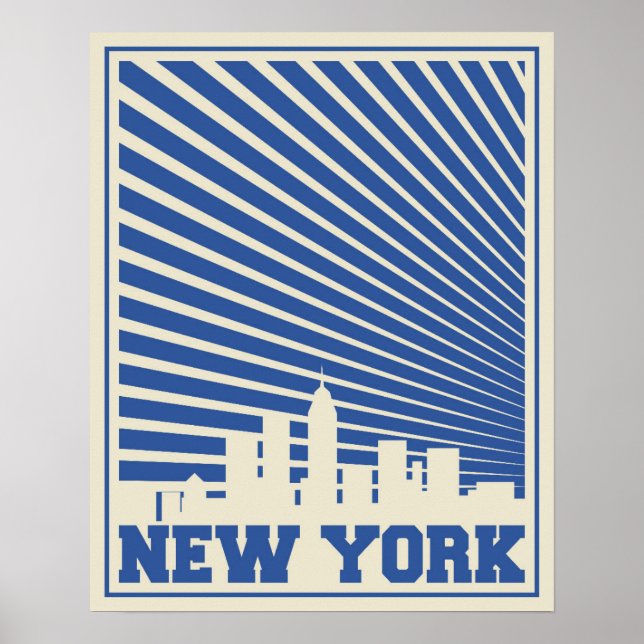 New York City Blue Poster (Front)