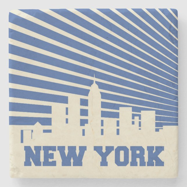 New York City Blue Stone Coaster (Front)