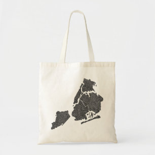 New York City Borough's Map Tote Bag