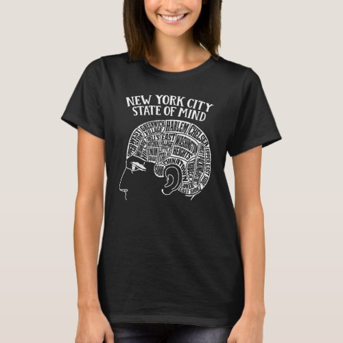 New York City Brain Head Design T_Shirt