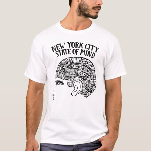 New York City Brain Head Design T_Shirt