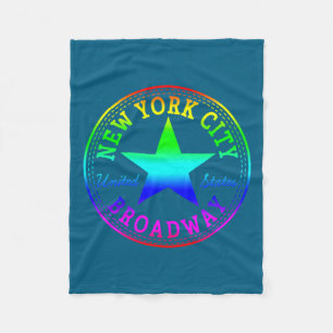New York City Broadway Theater Nyc United States U Fleece Blanket