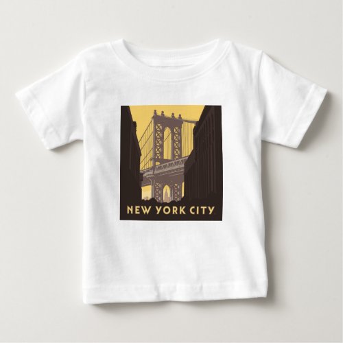 New York City  Brooklyn Bridge Baby T_Shirt