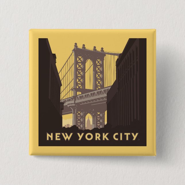 New York City | Brooklyn Bridge Button (Front)
