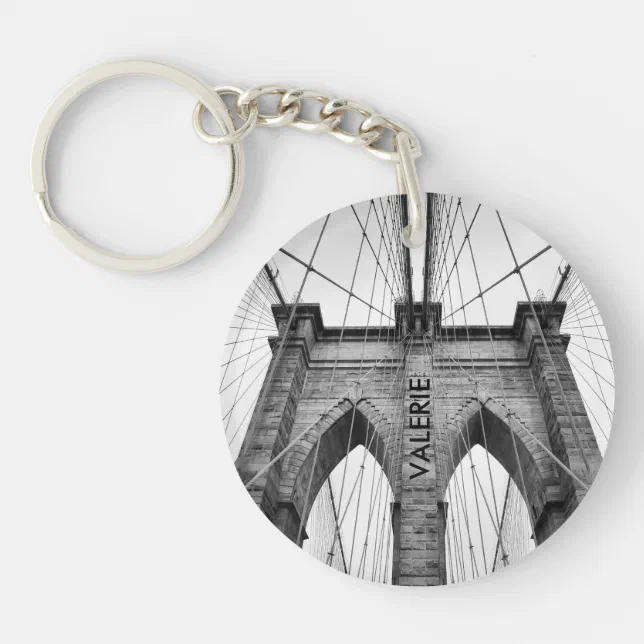 Bridge Shape Key Chain New-York City Brooklyn Bridge Closeup Keychain | Zazzle
