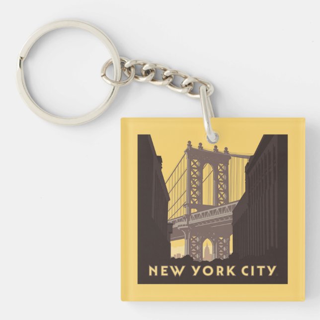 New York City | Brooklyn Bridge Keychain (Front)