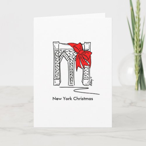 New York City Brooklyn Bridge NYC Christmas Bklyn Holiday Card