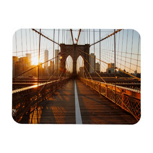 New York City Brooklyn Bridge Sunrise Magnet