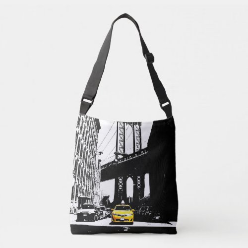 New York City Brooklyn Bridge Yellow Taxi USA Nyc Crossbody Bag