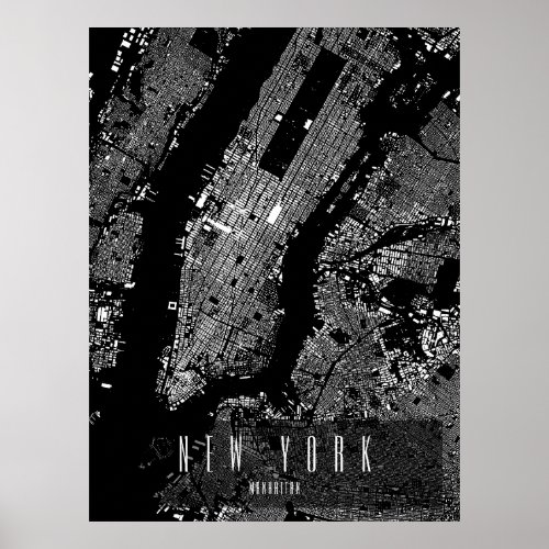 New York City Building Footprint Poster