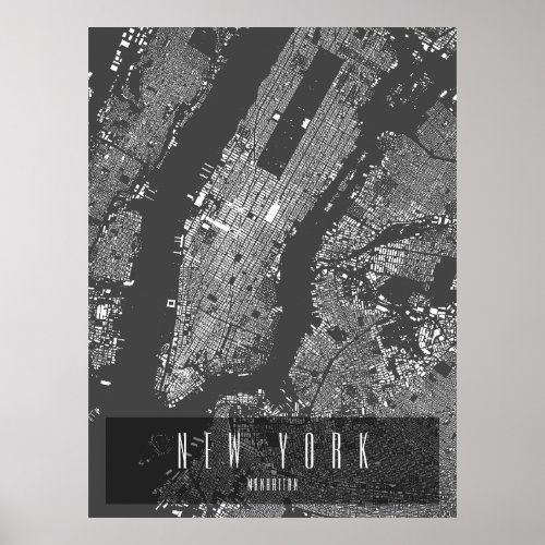 New York City Building Footprint Poster