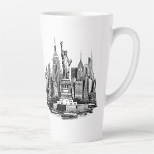 New york City Buildings Architecture art Latte Mug