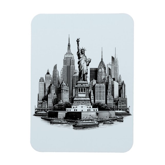 New york City Buildings Architecture art Magnet (Vertical)