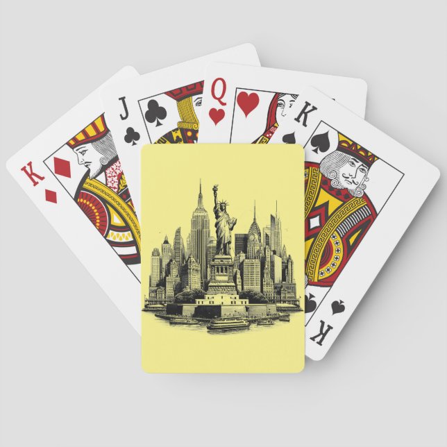 New york City Buildings Architecture art Poker Cards (Back)