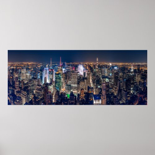NEW YORK CITY BY NIGHT POSTER