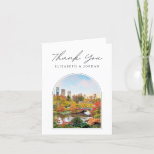 New York City Central Park Blank Thank You Card