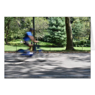 New York City Central Park Cyclist Bicycle Photo Cards