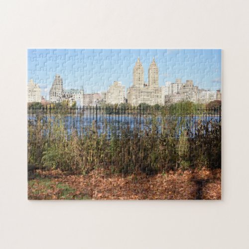 New York City Central Park Reservoir Photograph Jigsaw Puzzle