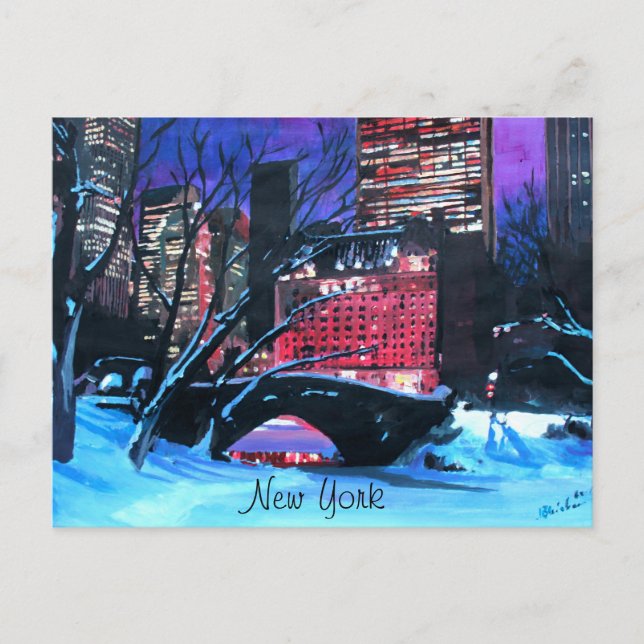 New York City - Central Park Winter Postcard (Front)