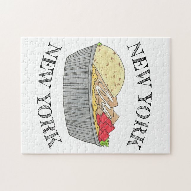 New York City Chicken Rice Halal Cart Platter Food Jigsaw Puzzle