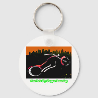 New York City Chopper Dreaming Red transp jGibney Keychain