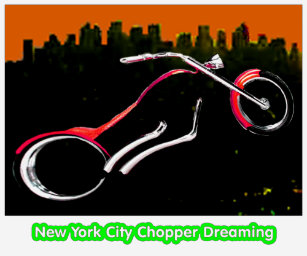New York City Chopper Dreaming Red transp jGibney T-Shirt