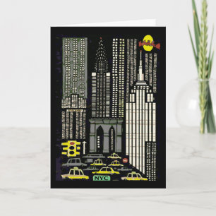 New York City, Christmas Abstract Holiday Card