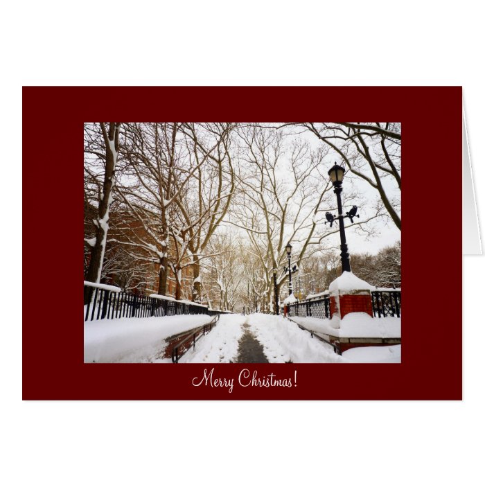 New York City Christmas Card   Snow City Scene