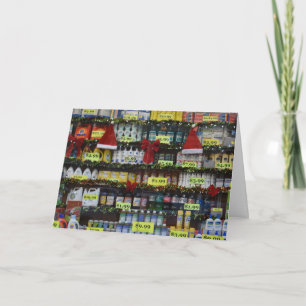 New York City Christmas Drugstore Windows Santa Holiday Card