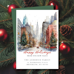 New York City Christmas New Address Announcement