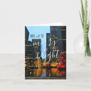 New York City Christmas Night Lights Holiday Card