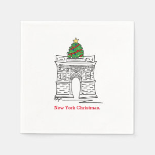 New York City Christmas NYC Christmas Tree Paper Napkins
