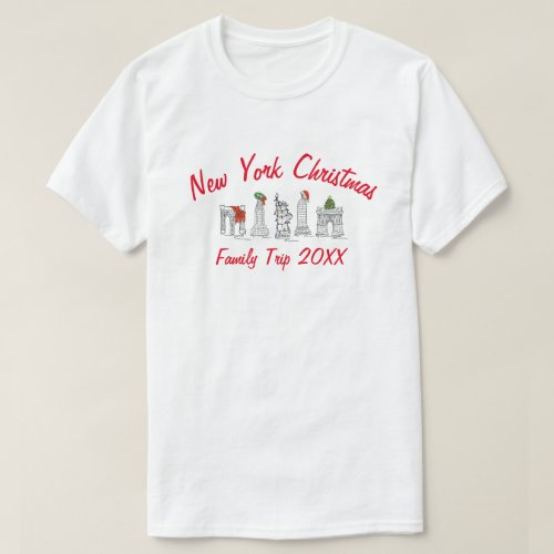 New York City Christmas NYC Family Trip Vacation T_Shirt